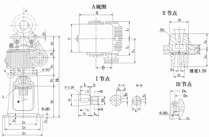 M型立式圓弧齒圓柱蝸輪蝸桿減速機選型參數(shù)