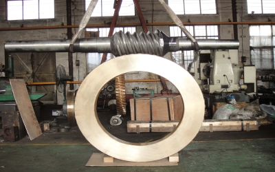 江蘇恒發(fā)重工有限公司定做中心距800蝸輪副成品圖